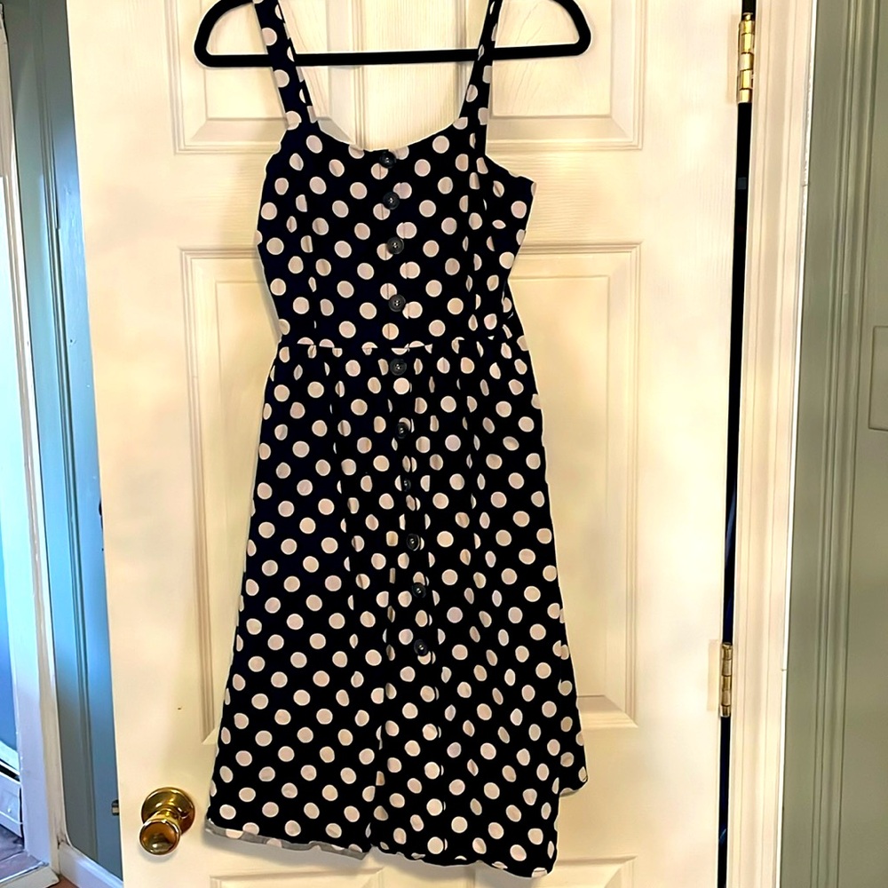 XL A Line Poka Dot Dress